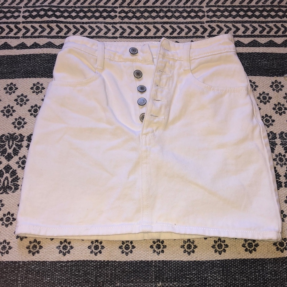 Brandy Melville White Jean Skirt